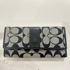 Coach Black and White Women's Wallet